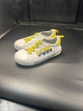 White and Yellow Kids Minions Slip-On Style Sneakers